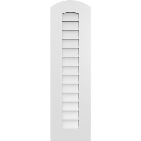Ekena Millwork Arch Top Surface Mount PVC Gable Vent: Functional, w/ 3-1/2"W x 1"P Standard Frame, 12"W x 42"H GVPAR12X4201SF